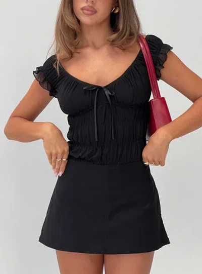 Princess Polly Ahead Of Myself Off Shoulder Bodysuit In Black