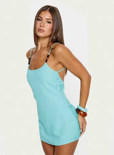Princess Polly Akimo Beaded Mini Dress In Blue