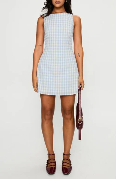 Princess Polly Alfalfa Check Minidress In Blue