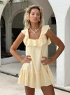 Princess Polly Alicen Frill Mini Dress In Yellow