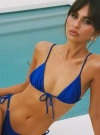 Princess Polly Alizzi Tie Front Triangle Bikini Top In Blue