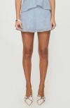 Princess Polly All My Friends Floral Embroidered Miniskirt In Blue