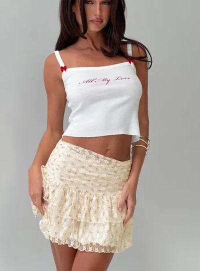 Princess Polly All My Love Tank In White