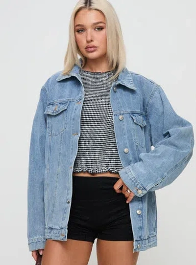 Princess Polly All You Need Denim Jacket In Light Wash