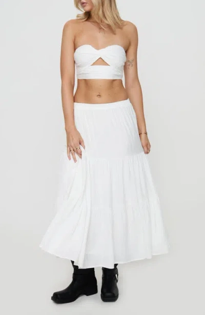 PRINCESS POLLY PRINCESS POLLY ALLIE STRAPLESS CROP TOP & MAXI SKIRT SET