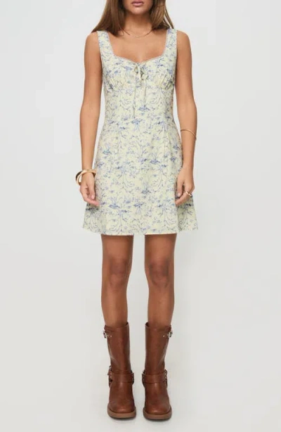 Princess Polly Alliston Floral Minidress In Yellow