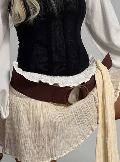 Princess Polly Amberlyn Faux Suede Belt In Brown