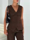 Princess Polly Ambient Longline Button Up Top In Chocolate