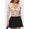 Princess Polly Amessa Floral Lace Crop Top In Floral Print
