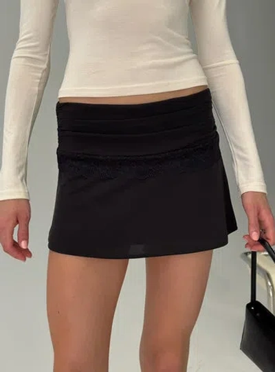 Princess Polly Amia Lace Mini Skirt In Black