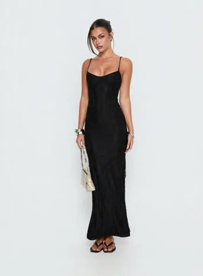 Princess Polly Amika Lace Maxi Dress In Black