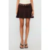 Princess Polly Amryn Grommet Miniskirt In Brown