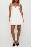 Princess Polly Anabelita Broderie Anglaise Cotton Minidress In White