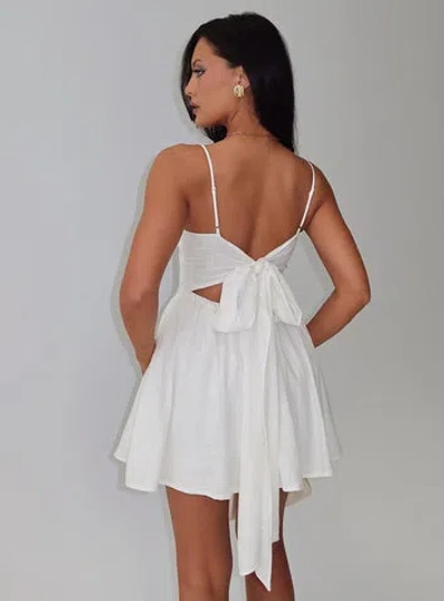 Princess Polly Angel Wings Tie Up Mini Dress In White