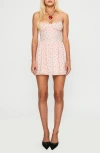 Princess Polly Angeletta Floral Cotton Minidress In Pink