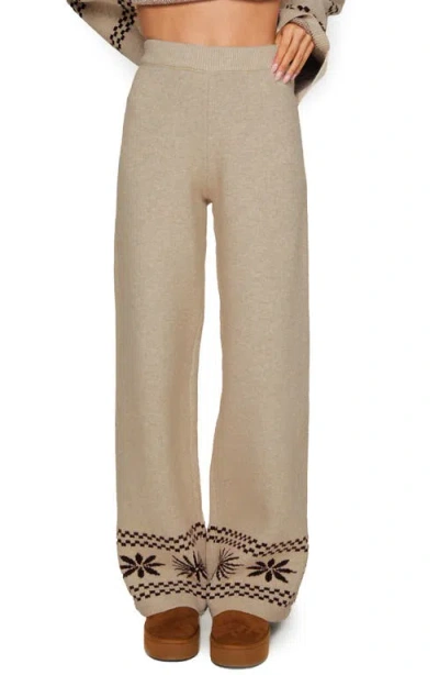 Princess Polly Anok Star Sweater Pants In Brown
