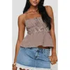 Princess Polly Ansilin Top In Brown
