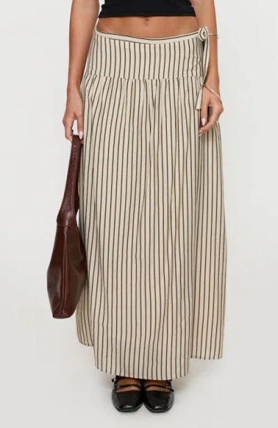Princess Polly Antheia Stripe Maxi Skirt In Neutral