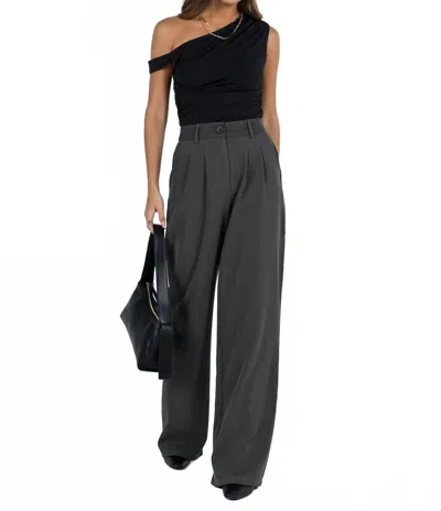 Princess Polly Archer Eco High Waist Pants In Slate In Gray