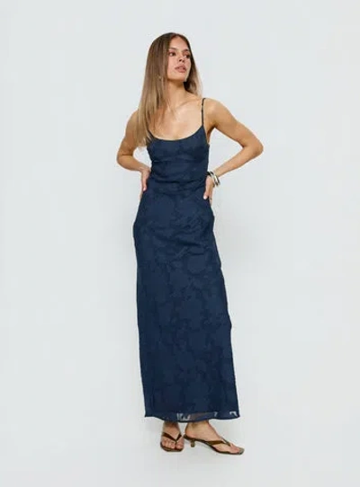 Princess Polly Ariadne Scoop Backless Maxi Dress In Blue