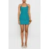 Princess Polly Armonia Metallic Halter Minidress In Blue
