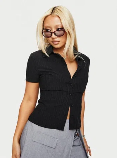 Princess Polly Arnica Top In Black Stripe