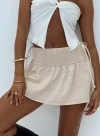 Princess Polly Arroyo Mini Skirt Beige In All Colour