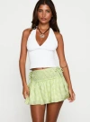 Princess Polly Arroyo Mini Skirt In Green / White Gingham