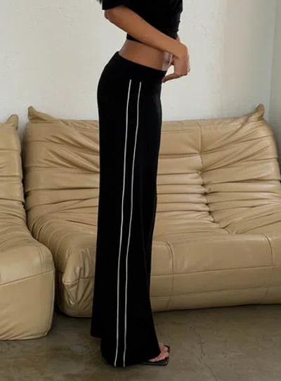 Princess Polly Ascenda Straight Leg Track Pant In Black