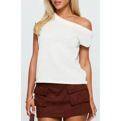 Princess Polly Ashfield One-shoulder Sweater In White