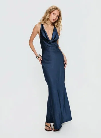 Princess Polly Aubrienna Cowl Neck Maxi Dress In Blue