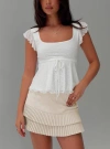 Princess Polly Auroraah Frill Top In White
