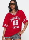 Princess Polly Austin Texas Sports Jersey Top In Red