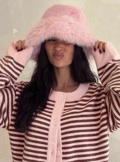 Princess Polly Avaah Fluffy Hat In Pink