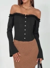 PRINCESS POLLY AVAAH OFF THE SHOULDER TOP