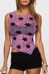 Princess Polly Avelaine Sheer Mesh Sleeveless Top In Pink