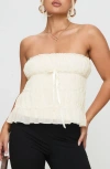 Princess Polly Avelina Lace Trim Strapless Top