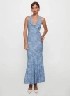 Princess Polly Aymie Halter Maxi Dress In Blue