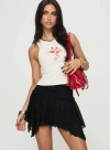 Princess Polly Ayra Lace Mini Skirt In Black
