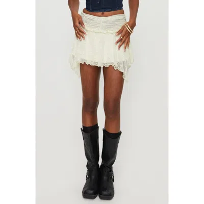Princess Polly Ayra Lace Miniskirt In Light Beige