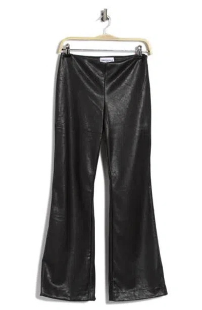 Princess Polly Azria Faux Leather Flared Pants In Black