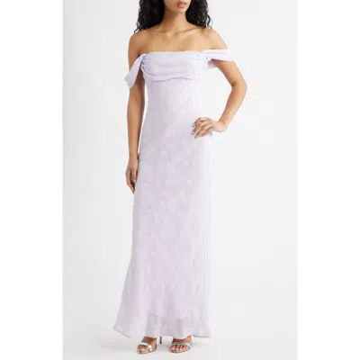 Princess Polly Azura Off The Shoulder Cocktail Maxi Dress In White