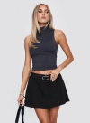 Princess Polly Barrymore Mini Skort Black In Black