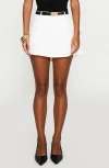 Princess Polly Barrymore Pleated Silk Blend Miniskort In White