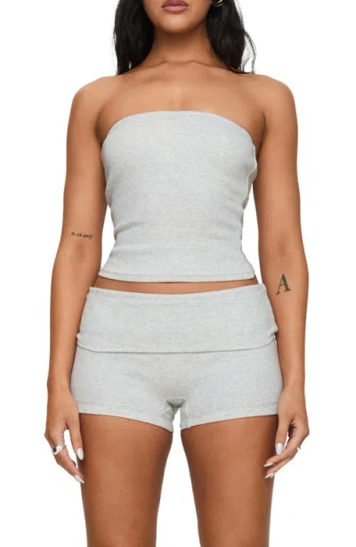 Princess Polly Baseline Strapless Rib Stretch Cotton Top