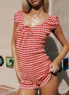 Princess Polly Bashful Playsuit In Red Check