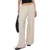 Princess Polly Beach Comber Wide Leg Linen & Cotton Drawstring Pants