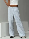 Princess Polly Beach House Pants Blue Stripe In Blues Stripe