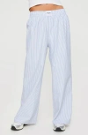 Princess Polly Beach House Pants Blue Stripe In Blue