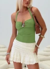 Princess Polly Beautiful Stranger Halter Hardware Detail Top In Green